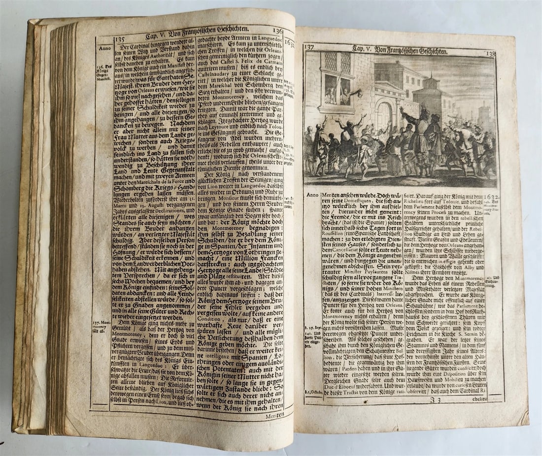 1701 WORLD'S HISTORY in GERMAN ILLUSTRATED antique VELLUM BOUND FOLIO - 2