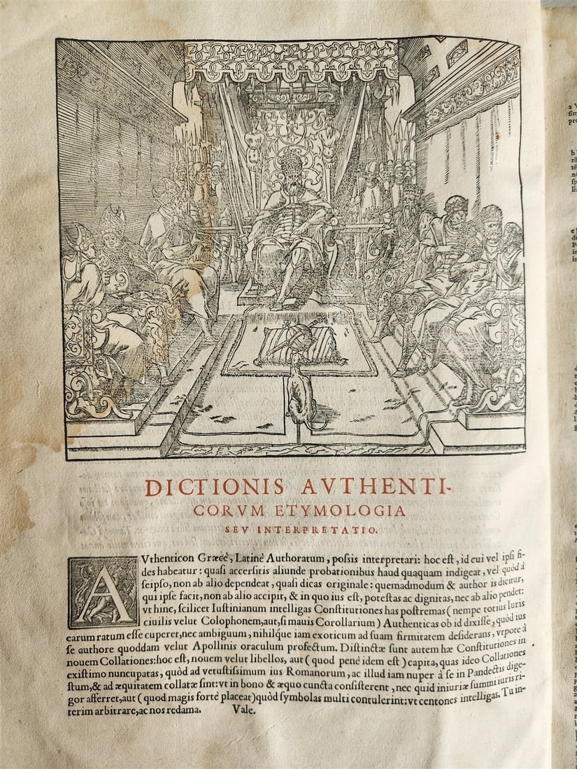 1558 LAW BOOK antique MASSIVE 16th C. FOLIO illustrated VOLUMEN HOC COMPLECTITUR - 4