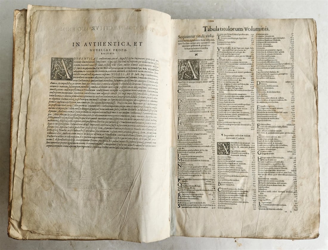 1558 LAW BOOK antique MASSIVE 16th C. FOLIO illustrated VOLUMEN HOC COMPLECTITUR - 7