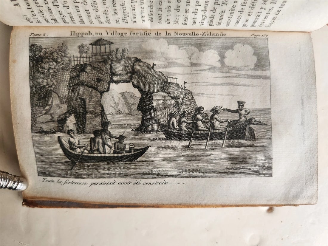 1811 CAPTAIN COOK THREE VOYAGES ILLUSTRATED 6 VOLUMES antique in FRENCH - 6