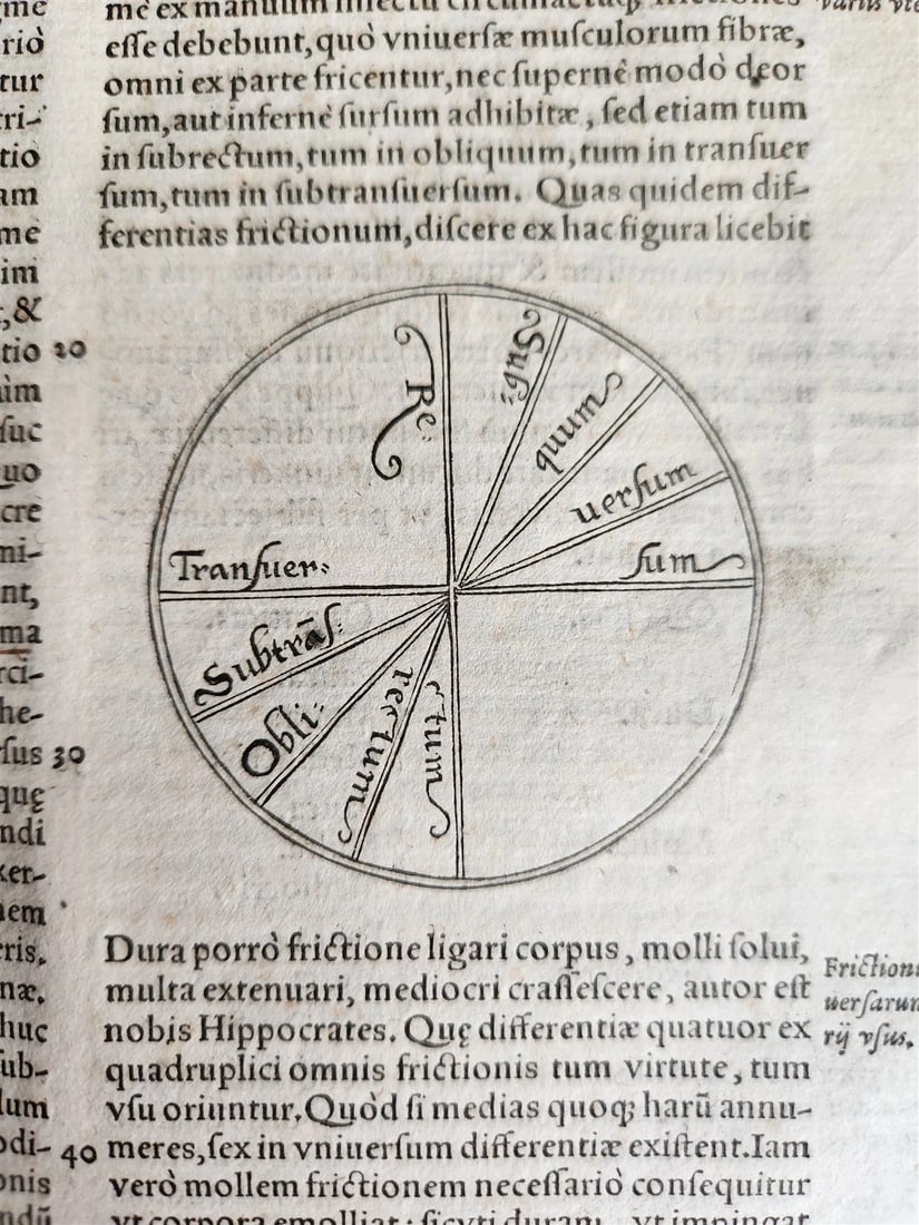 1571 MEDICAL TREATISE ILLUSTRATED antique 16th century FOLIO Epitome Galeni - 5