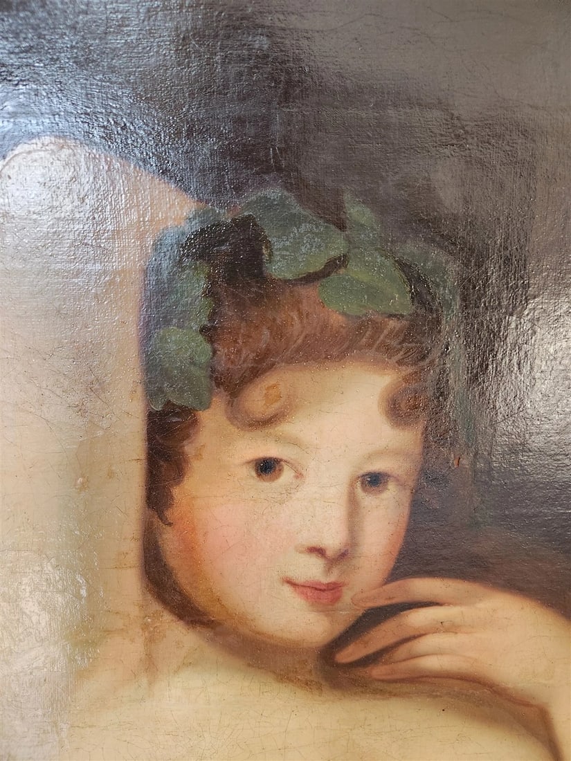 18th CENTURY OIL on CANVAS VENUS OF URBINO by FOLLOWER of TITIAN antique FRAMED - 4