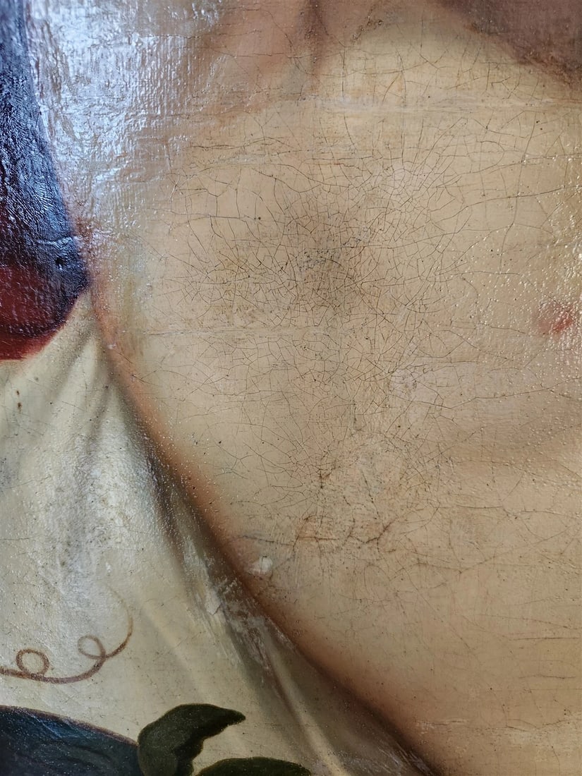 18th CENTURY OIL on CANVAS VENUS OF URBINO by FOLLOWER of TITIAN antique FRAMED - 5