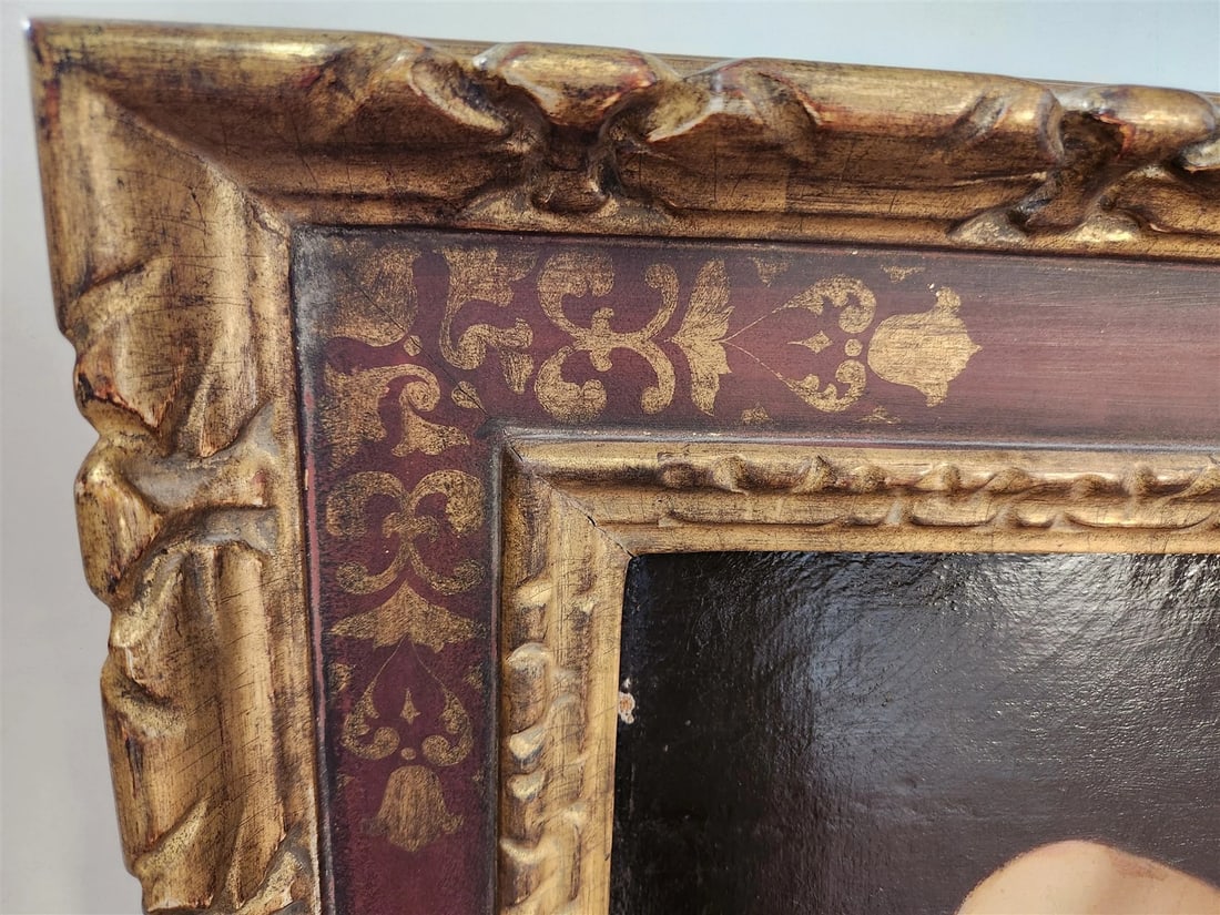 18th CENTURY OIL on CANVAS VENUS OF URBINO by FOLLOWER of TITIAN antique FRAMED - 6