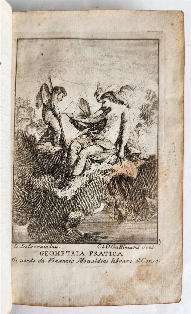 1761 GEOMETRY ILLUSTRATED Pratica di Geometria by Sebastien Leclerc ANTIQUE - 3