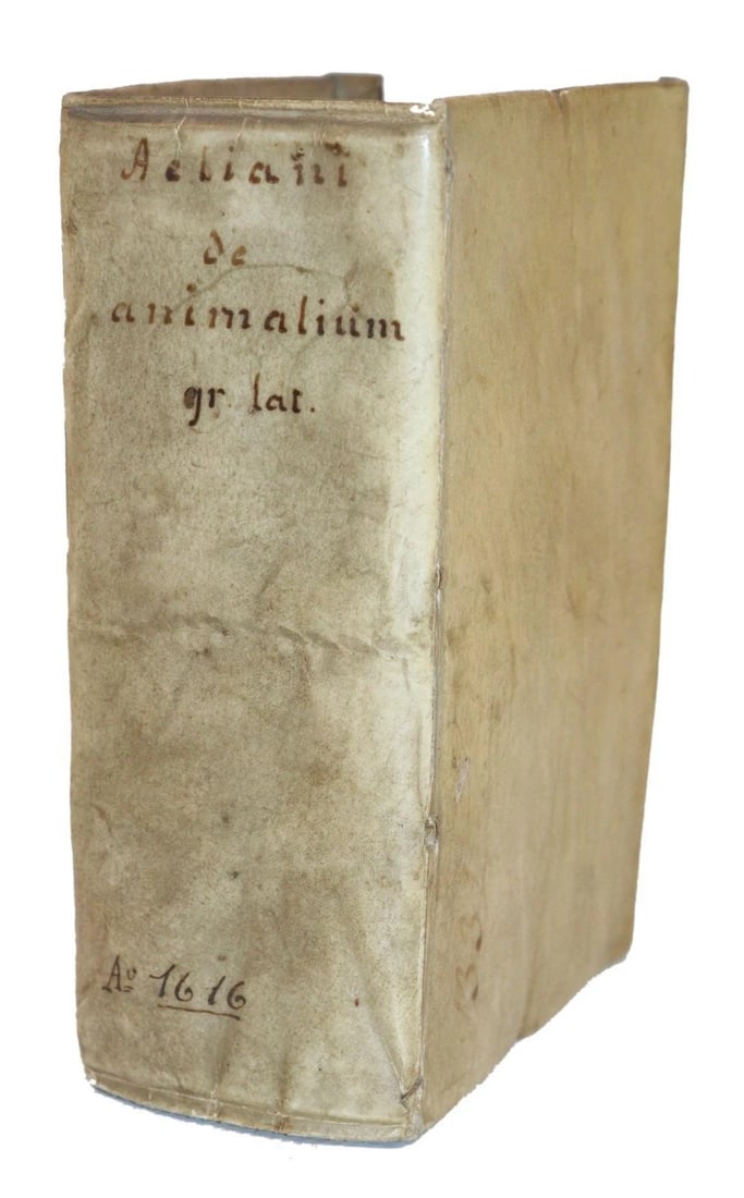 1616 CHARACTERISTICS of ANIMALS antique De Animalium natura by Claudius Aelianus - 2