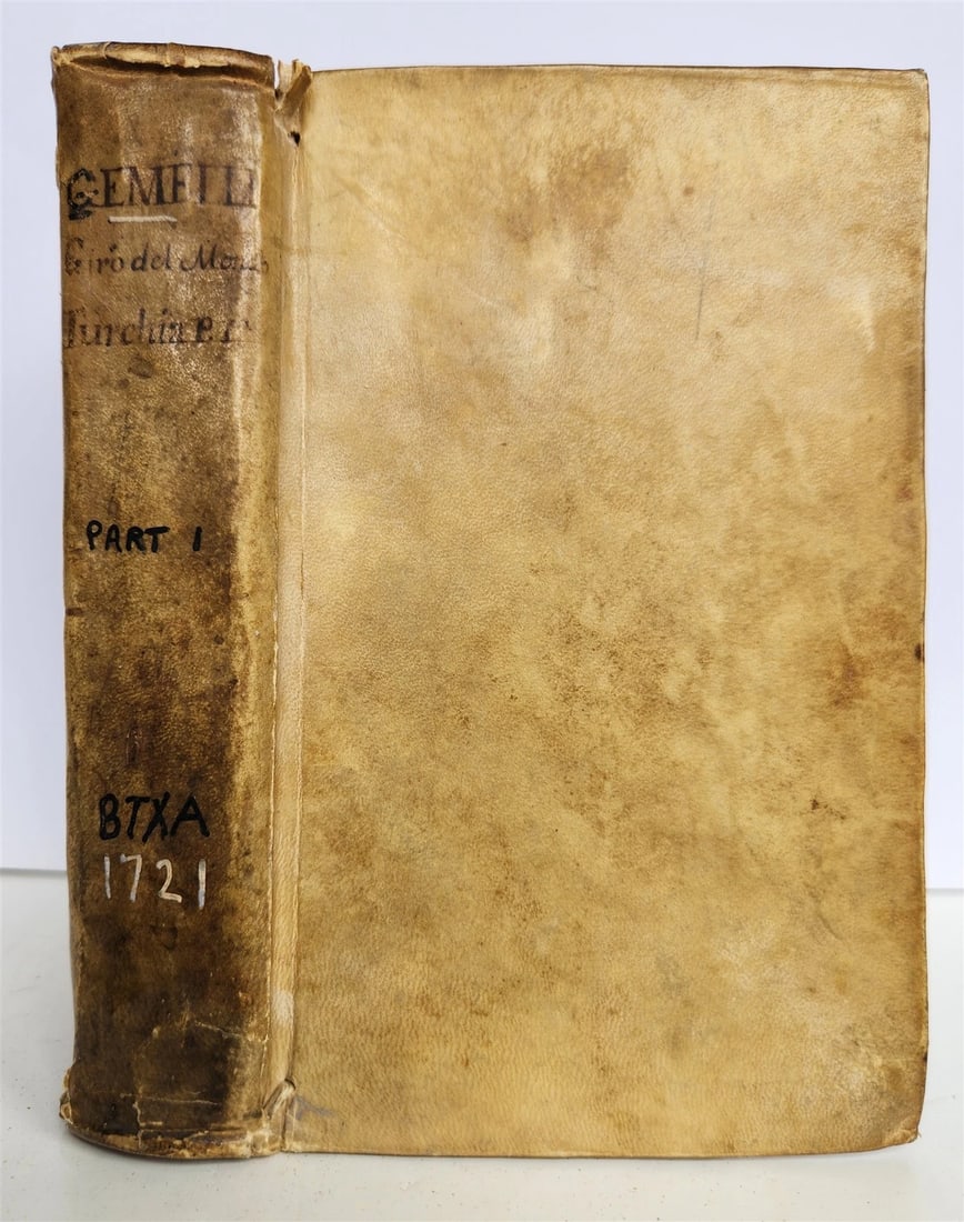 1721 TRAVELS to TURKEY by Gio. Gemelli ILLUSTRATED antique VELLUM BINDING - 5