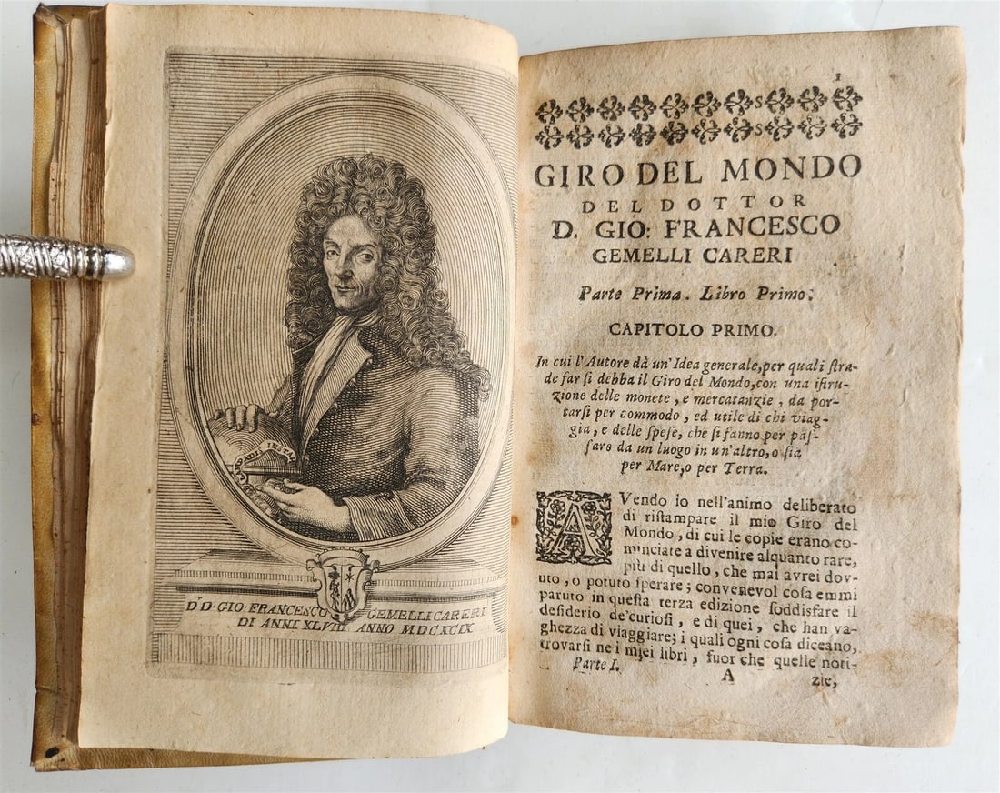 1721 TRAVELS to TURKEY by Gio. Gemelli ILLUSTRATED antique VELLUM BINDING - 6