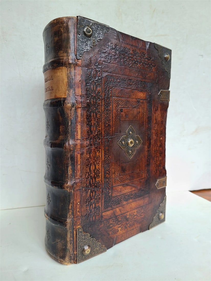 1599 BIBLE in DUTCH MOERENTORF BIBLIA SACRA FOLIO ILLUSTRATED antique 16th CENT. - 3