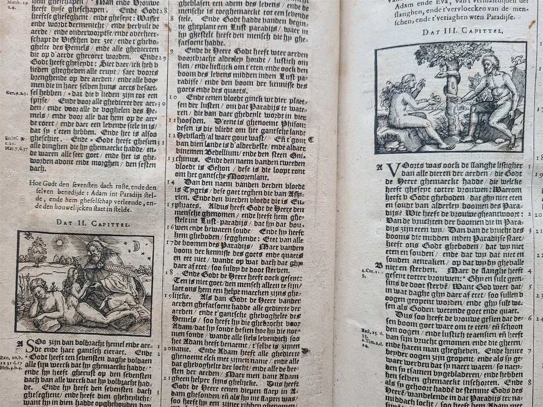 1599 BIBLE in DUTCH MOERENTORF BIBLIA SACRA FOLIO ILLUSTRATED antique 16th CENT. - 6