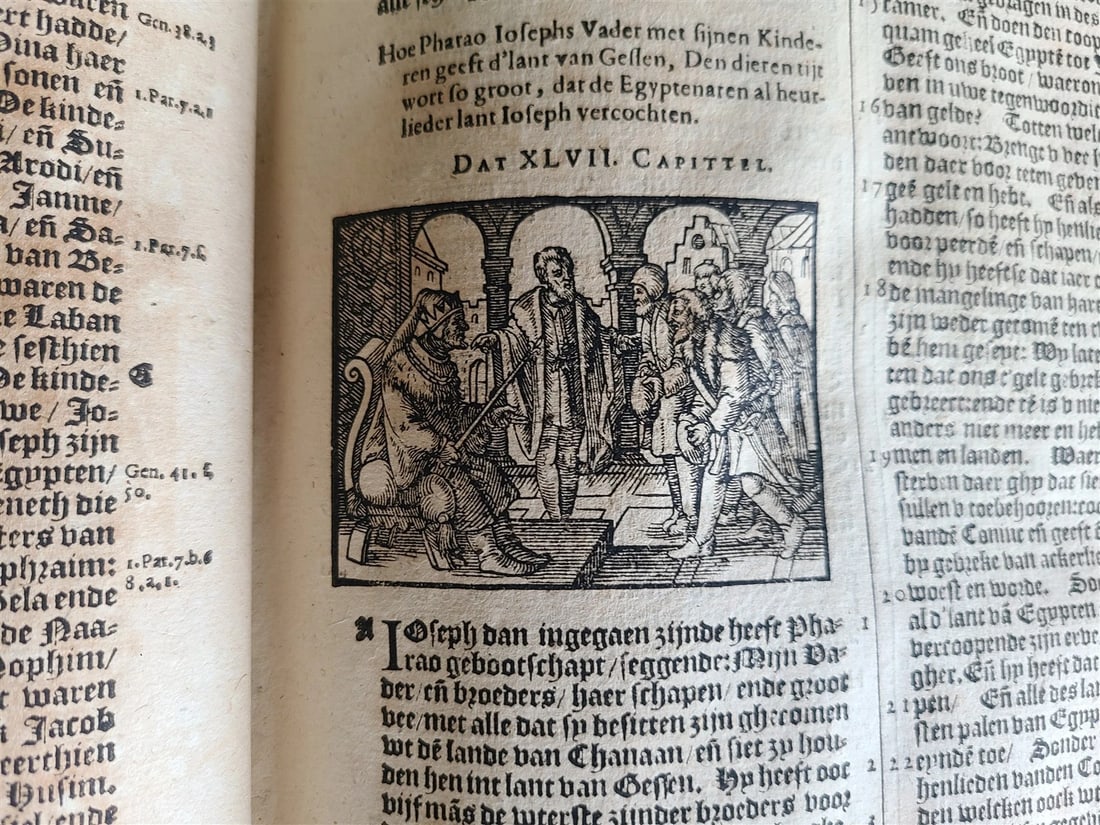 1599 BIBLE in DUTCH MOERENTORF BIBLIA SACRA FOLIO ILLUSTRATED antique 16th CENT. - 7