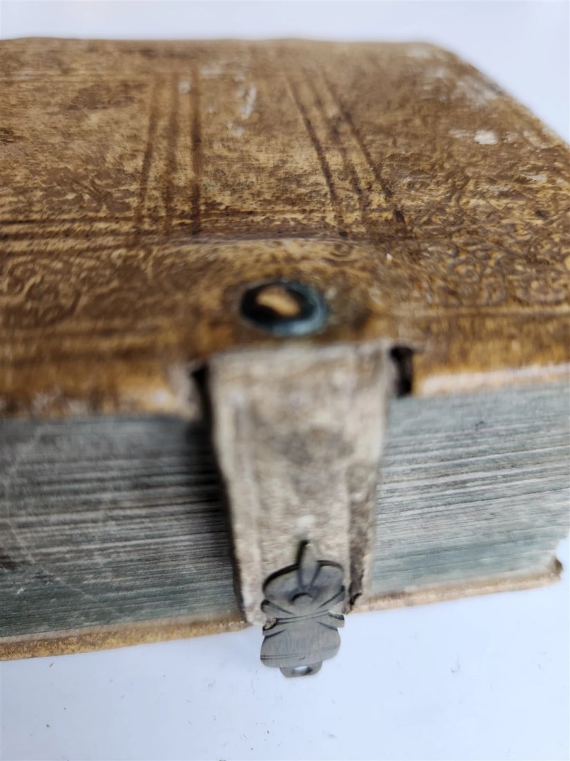 1691 Gradus ad Parnassum antique decorative PIGSKIN BINDING poetical dictionary - 7