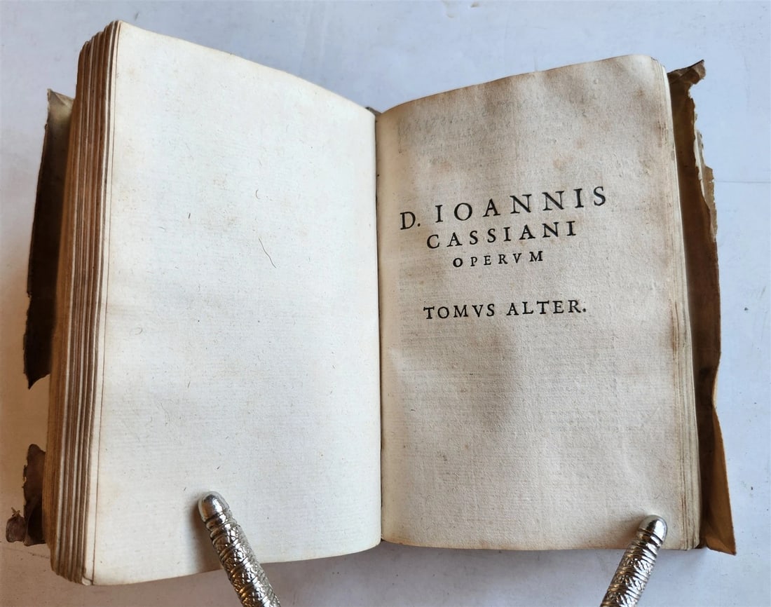 1578 WORK by JOHN CASSIAN antique VELLUM 16th CENTURY Monasticarum institutionum - 7