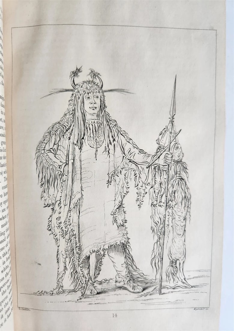 1841 MANNERS & CUSTOMS of NORTH AMERICAN INDIANS antique 2 VOLS ILLUSTRATED - 7