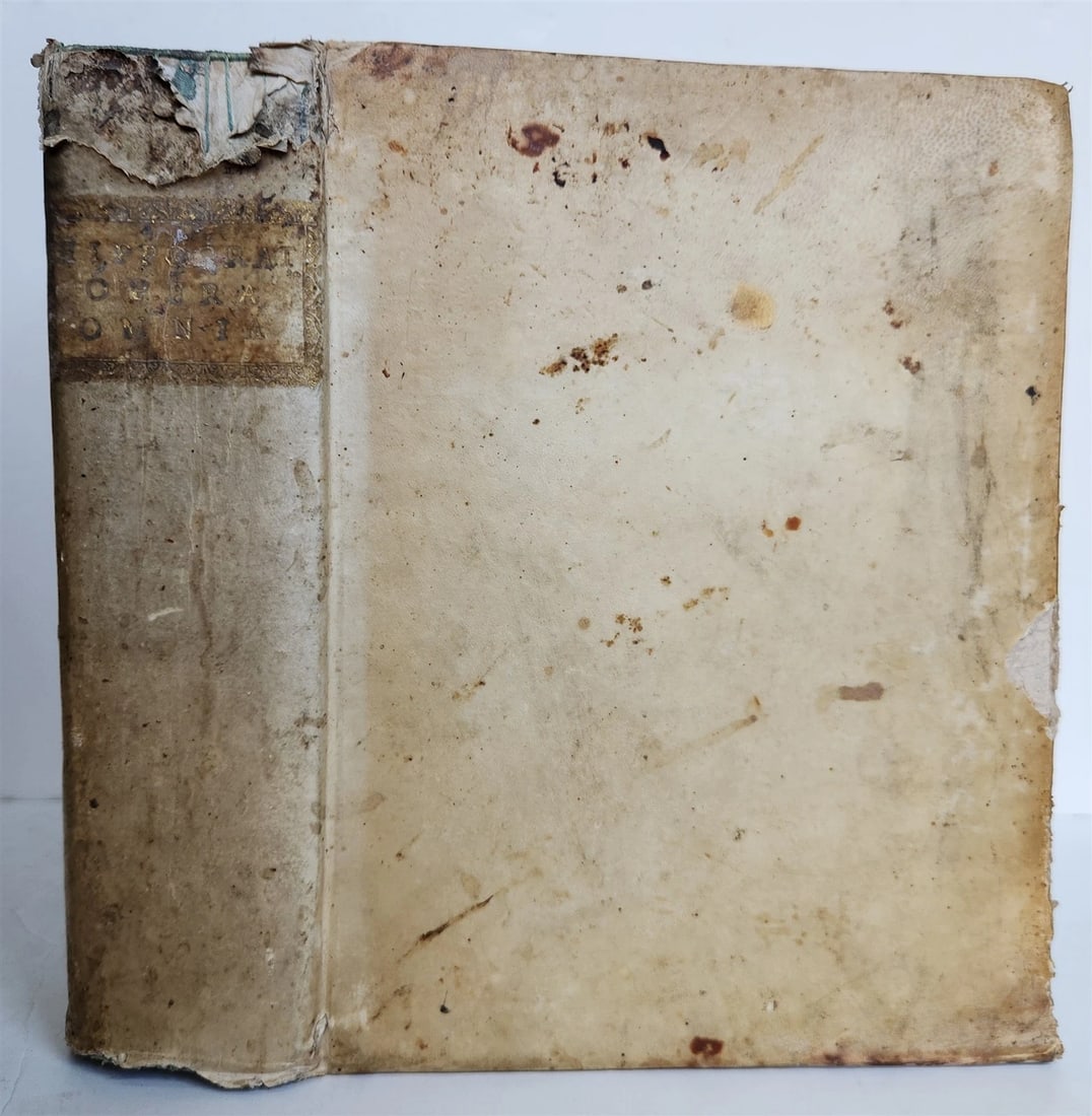 1757 HIPPOCRATES TREATISE antique MEDICAL vellum bound - 3