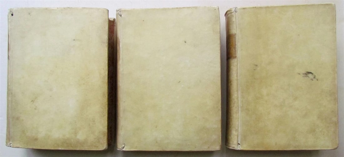 3 VELLUM BOUND 1745 ANTIQUE VOLUMES HISTORY OF TRENT COUNCIL in ITALIAN - 4