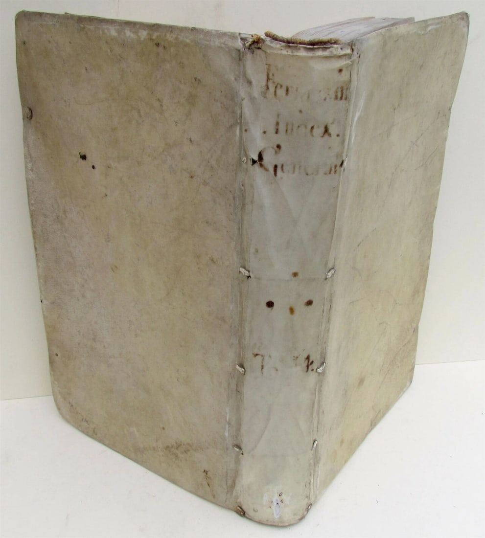 1741 VELLUM BOUND ANTIQUE FOLIO by Nicolai Fermosini Hispani Episcopi V.14 - 2