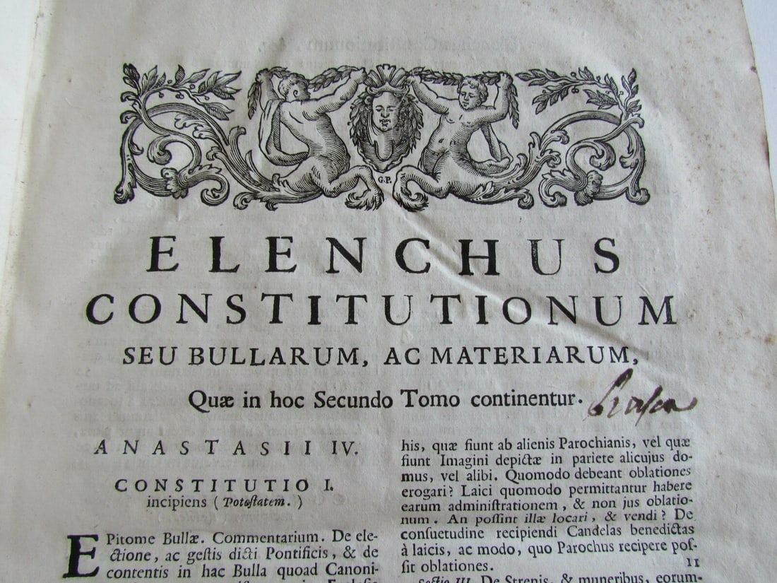 1729 ANTIQUE VELLUM BOUND FOLIO Commentaria ad constitutiones apostolicas VENICE - 4