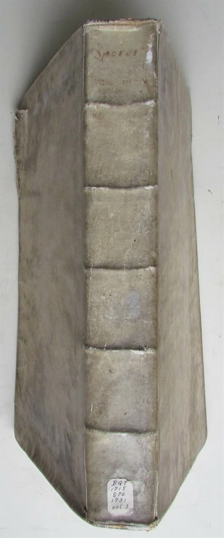 1731 VELLUM BINDING FOLIO PATRITII SPORER THELOLOGIA ANTIQUE - 2