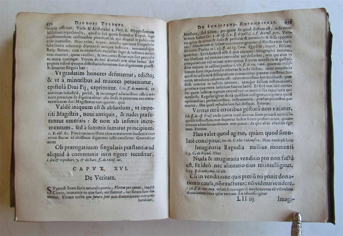 1643 LAW BOOK in LATIN ANTIQUE vellum bound De ivrisprvdentia extemporali - 7