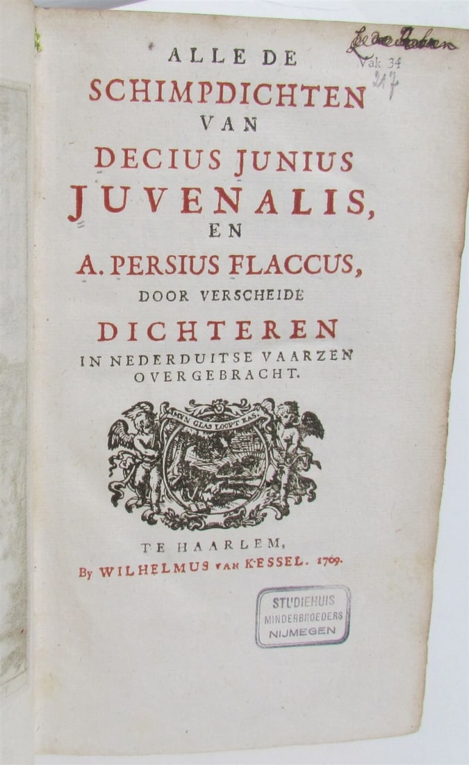 1709 ROMAN POETRY SATYRAE Juvenal & Persius Flaccus VELLUM antique in DUTCH - 5