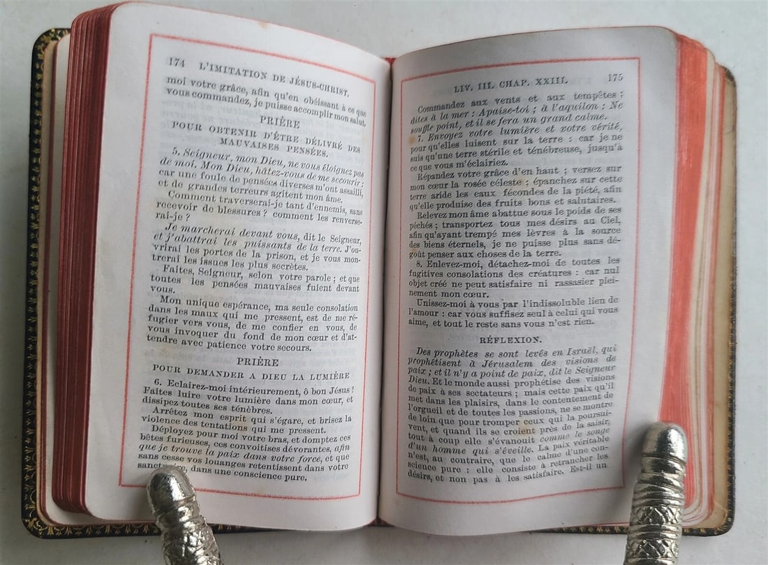 1882 L'IMITATION de JESUS CHRIST in FRENCH antique - 4