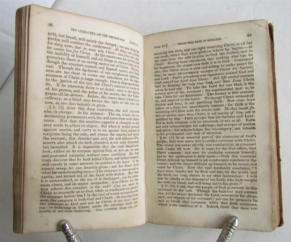1824 SAINT'S EVERLASTING REST by R. BAXTER antique ANDOVER Americana - 4