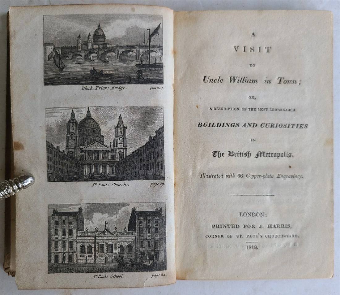 1818 A VISIT TO UNCLE WILLIAM in TOWN antique illustrated CHILDRENS BOOK - 4