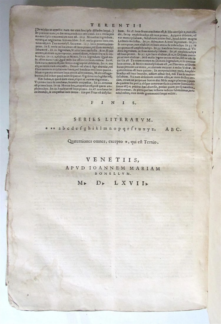 1567 COMOEDIAE SEX by TERENCE ILLUSTRATED VELLUM BINDING ANTIQUE 16th CENTURY - 4