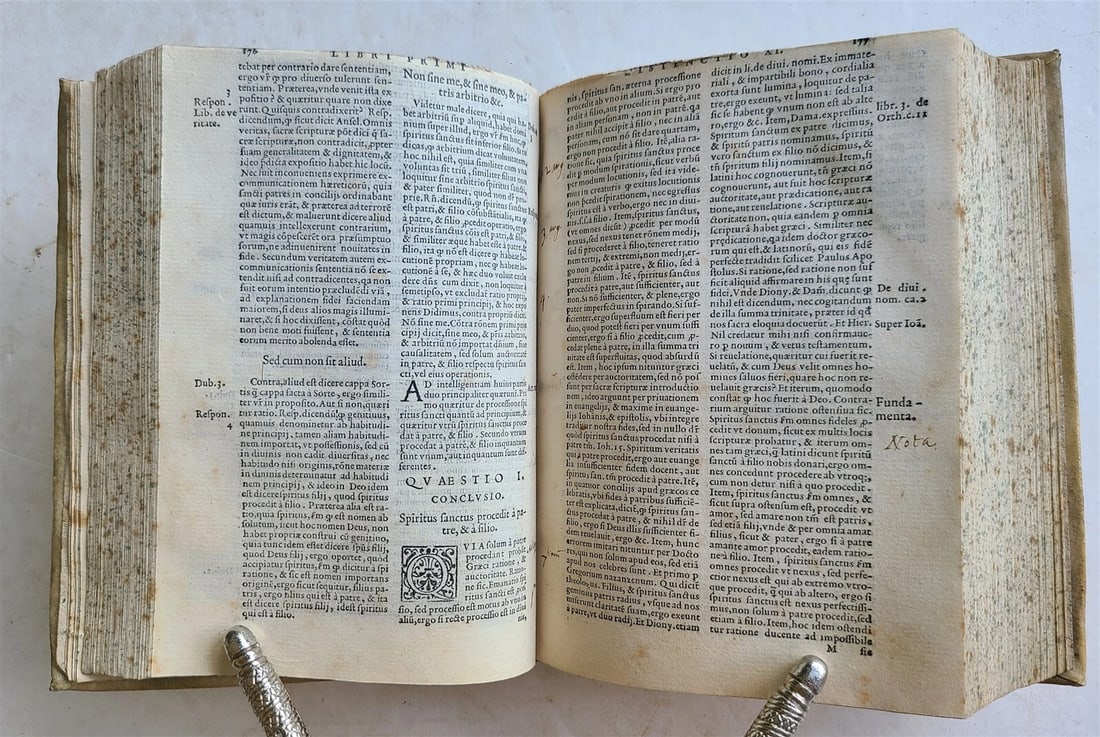 1569 Bonaventura Scriptum sententiarum Petri Lombardi antique VELLUM 16 CENTURY - 7