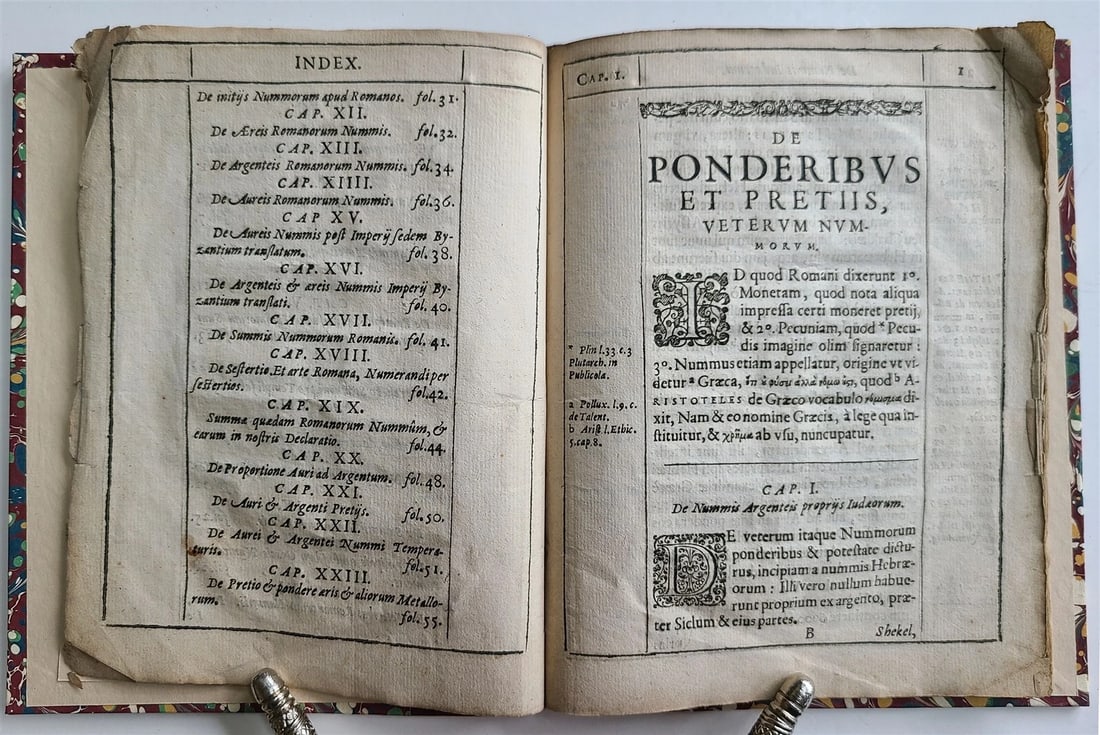 1614 Numismatics Weights Measures antique DE PONDERIBUS PRETIIS VETERUM NUMMORUM - 6