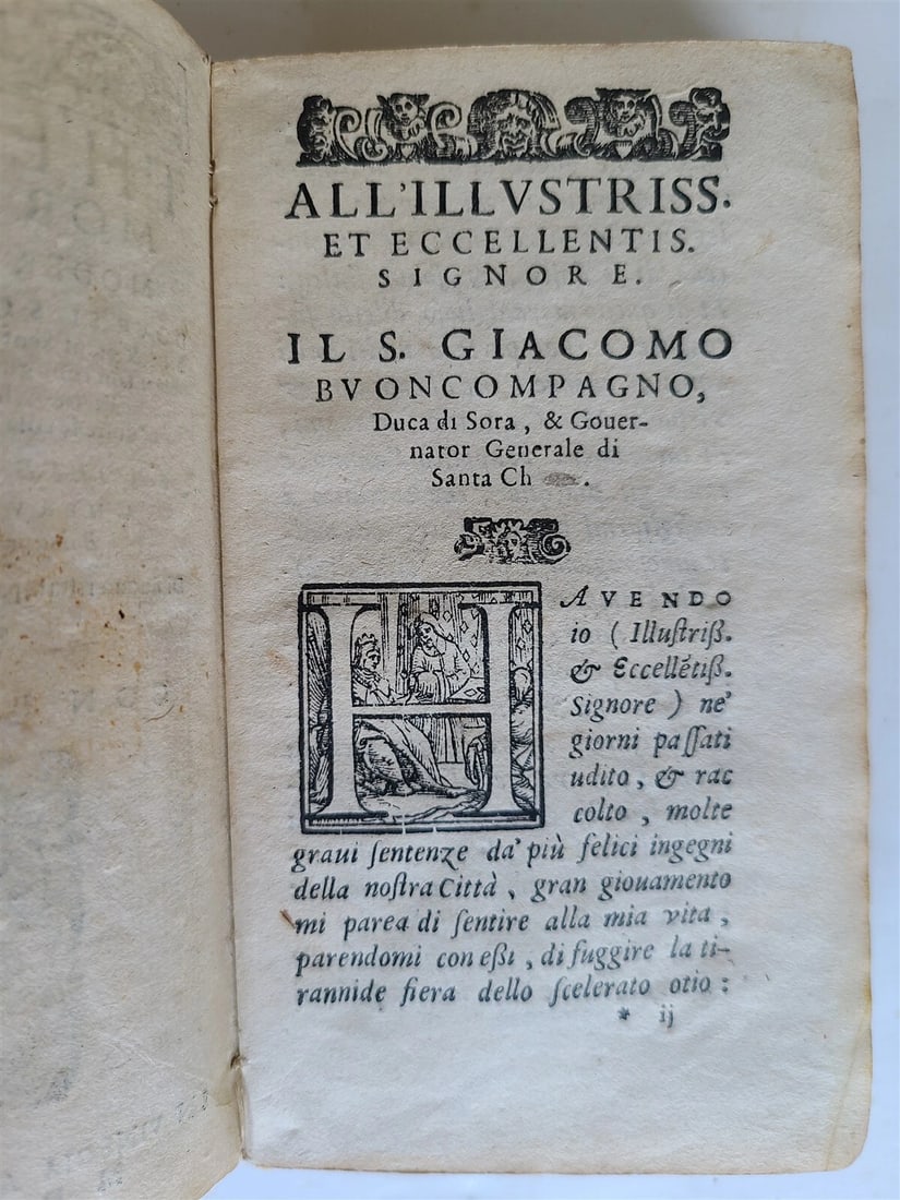 1582 Theatro morale de moderni ingegni by Cherubino Ghirardacci antique VELLUM - 4
