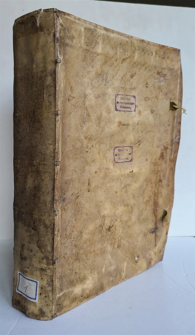 1569-1576 16th CENTURY LAW BOOK antique VELLUM BOUND FOLIO in LATIN - 2