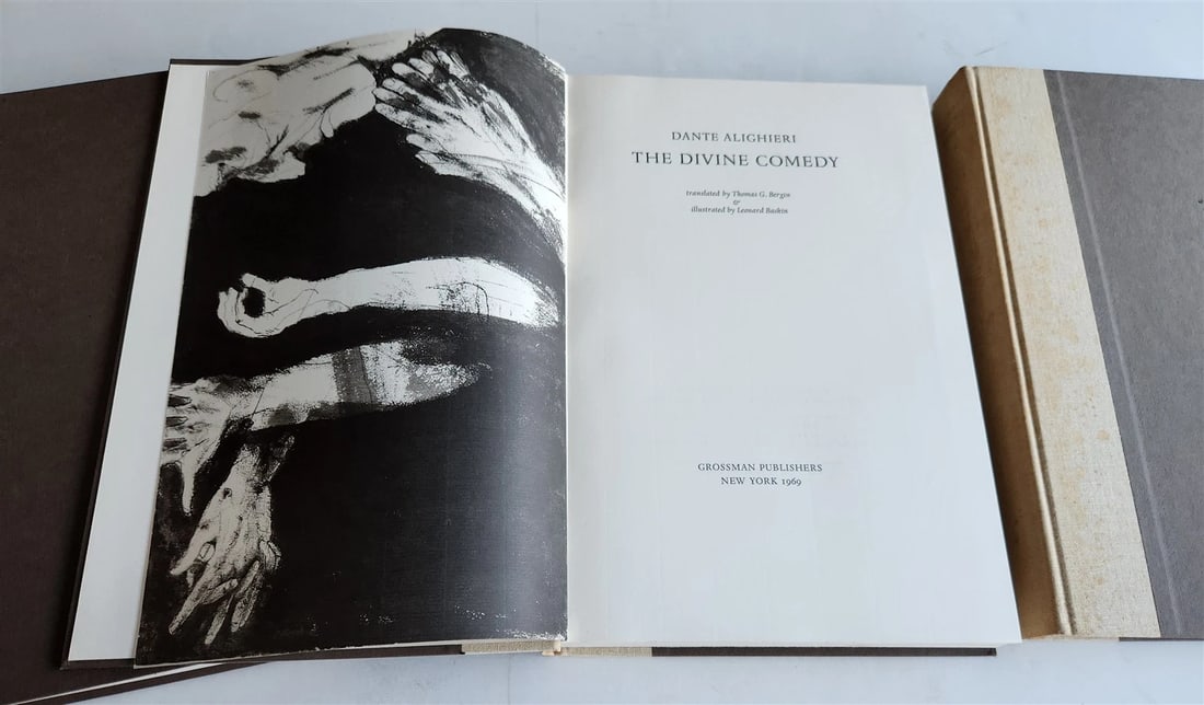 1969 DIVINE COMEDY by DANTE illustrated & SIGNED! by LEONARD BASKIN 3 VOLUMES - 5