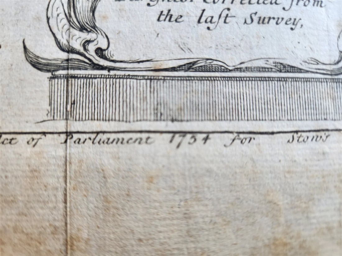 1754 MAP of LONDON antique LANGBORNE & CANDLEWICK WARD - 7