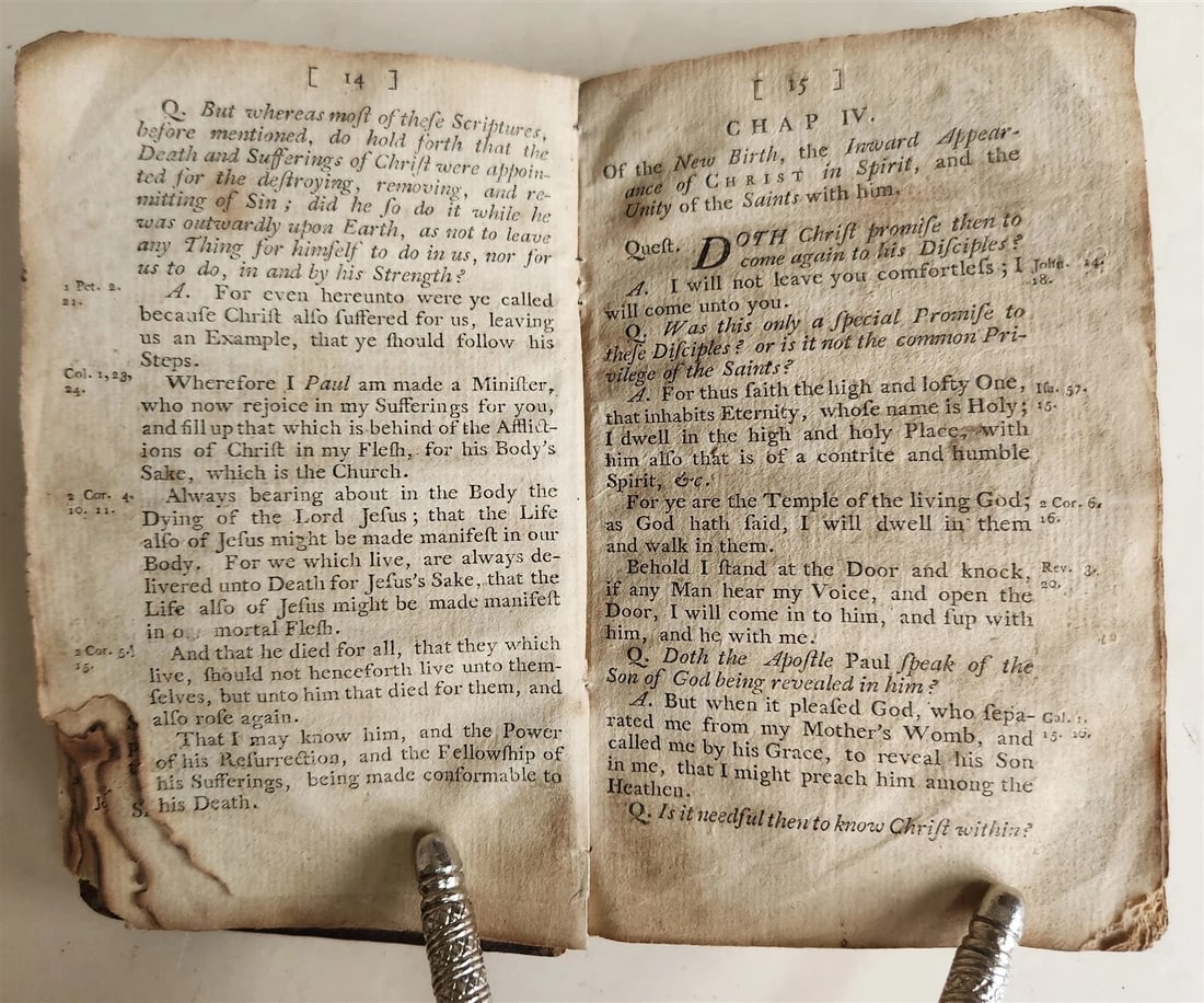 1788 CATECHISM & CONFESSION of FAITH by ROBERT BARCLAY antique AMERICANA QUAKERS - 5