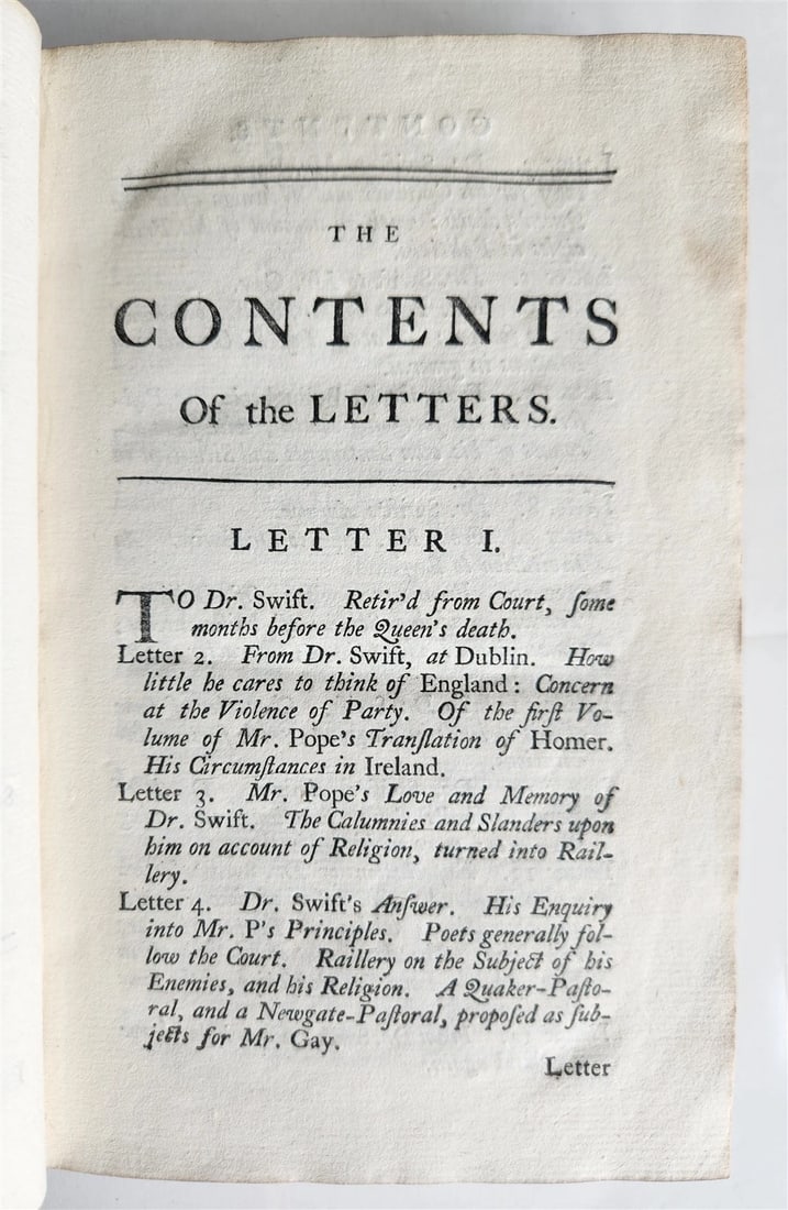 1741 LETTERS TO & FROM DR.J.SWIFT from YEAR 1714, TO 1738 antique - 6