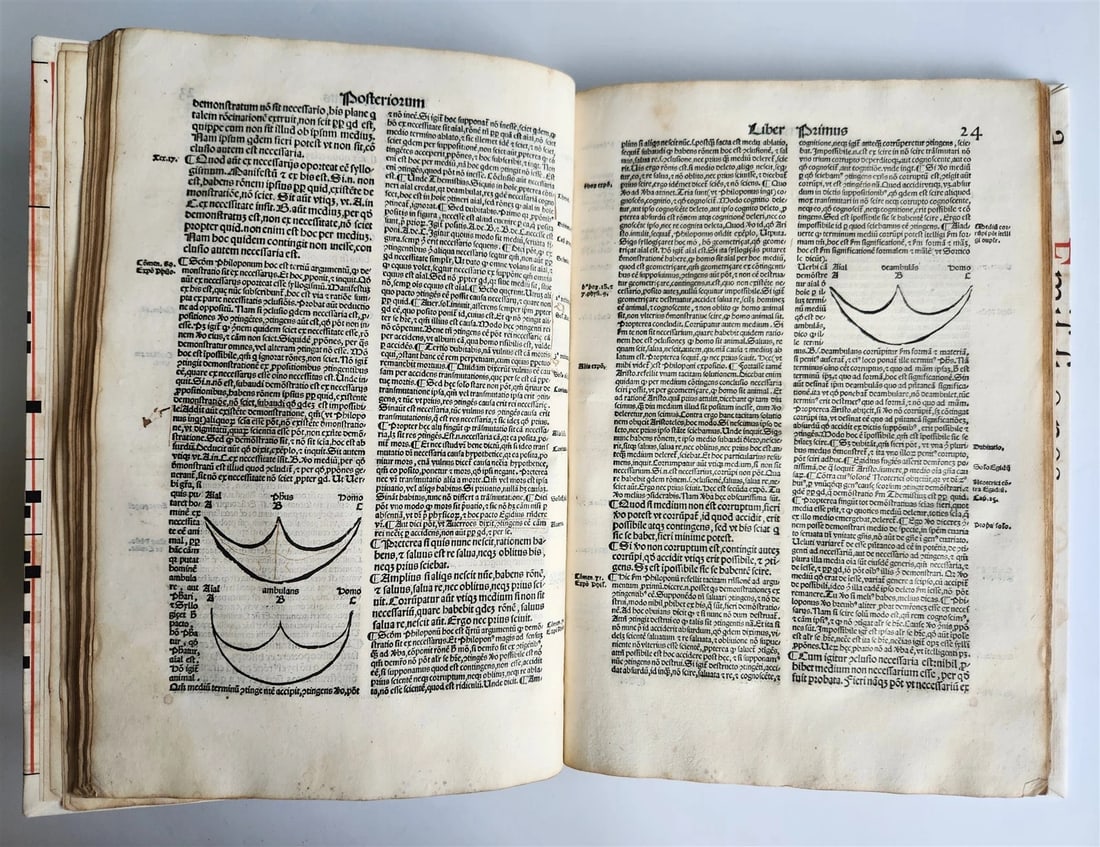 1526 POST-INCUNABULA ARISTOTLE & A.NIFO antique Posterior Analytics Commentary - 7