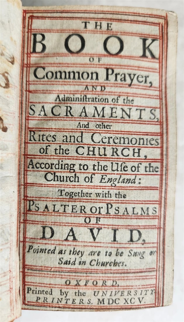 1697 BIBLE in ENGLISH OLD & NEW TESTAMENT antique w/ SILVER DECORATIONS & CLASPS - 4