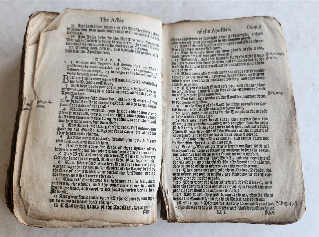 1634 BIBLE in ENGLISH antique New Testament LONDON BARKER & assigns of JOHN BILL - 7