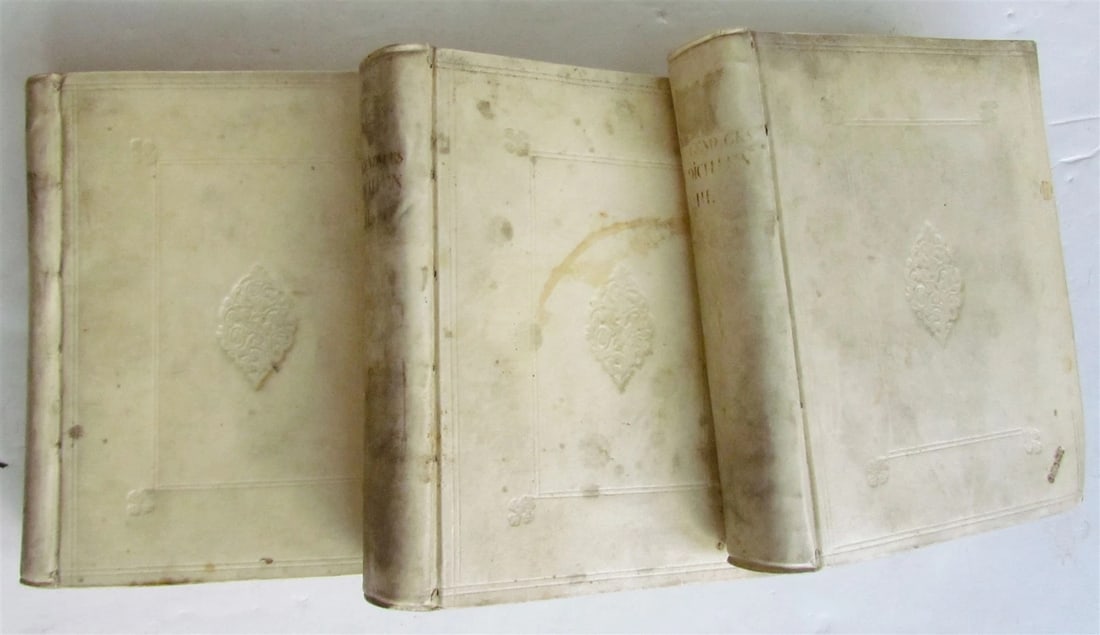 1751 3 VOLUMES VELLUM BOUND in DUTCH P. LANGENDIJK ANTIQUE w/ ENGRAVINGS - 5