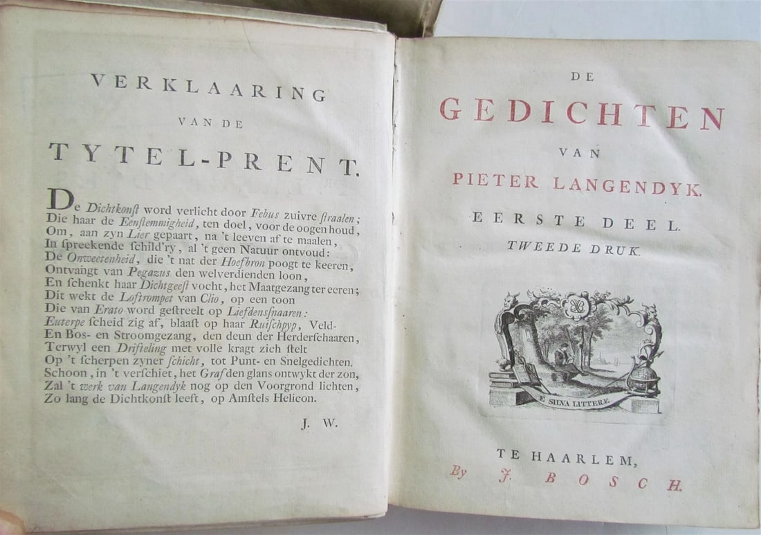 1751 3 VOLUMES VELLUM BOUND in DUTCH P. LANGENDIJK ANTIQUE w/ ENGRAVINGS - 6