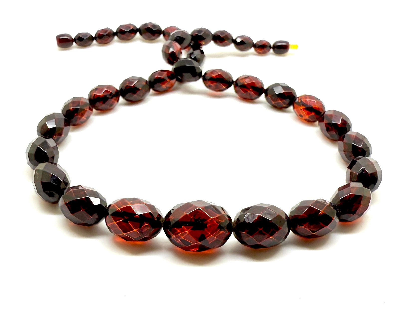 Splendid Amber Necklace made from Faceted Amber beads - 8