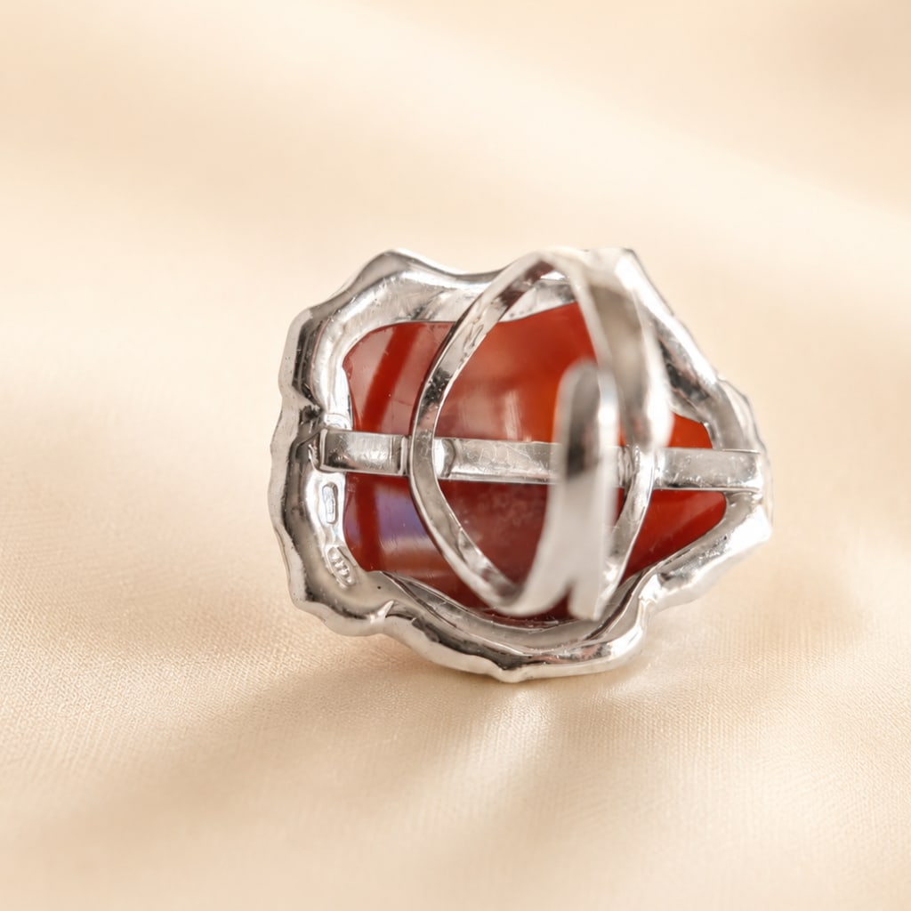 Cameo Shell Ring in Sterling Silver - 5