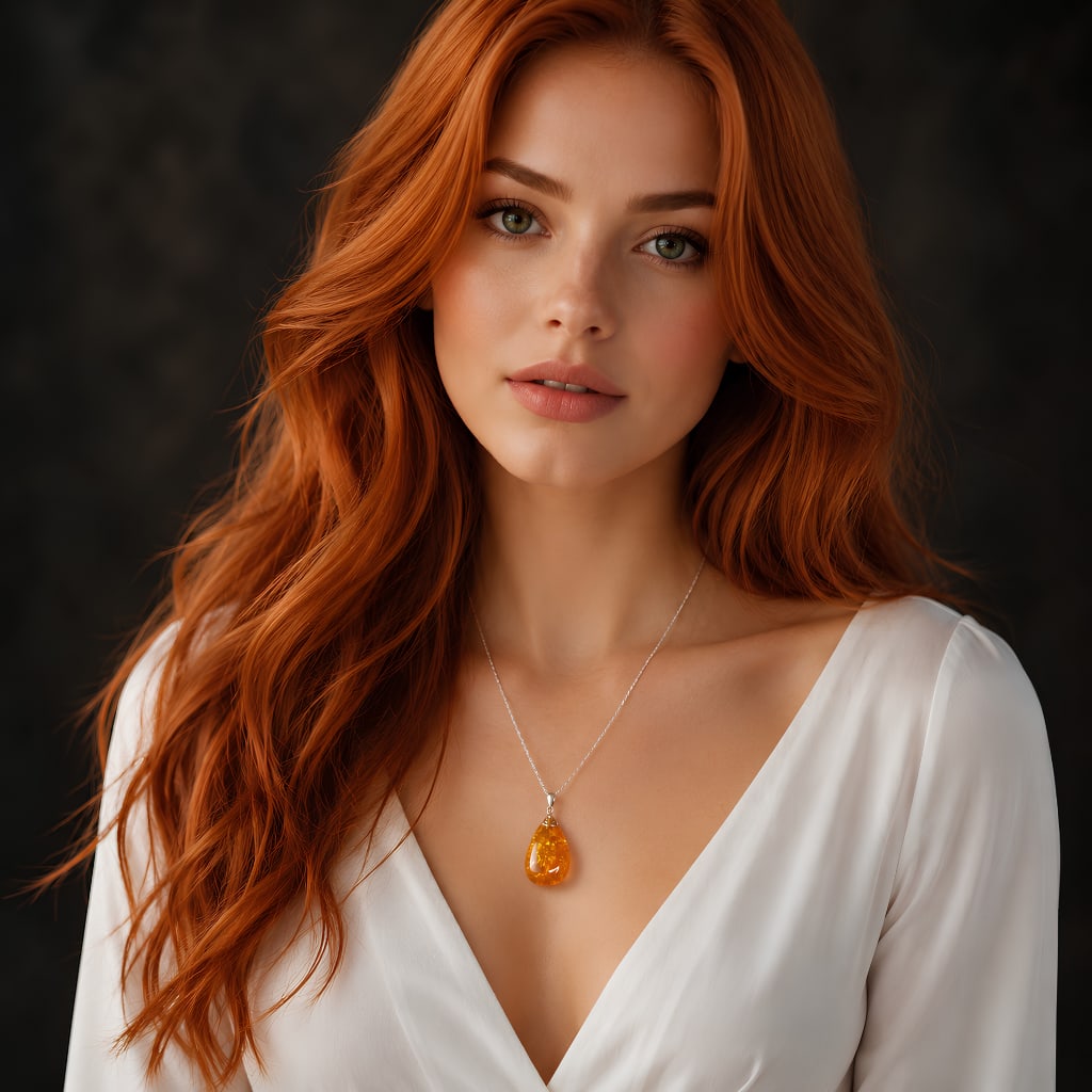 Lemon Drop Amber Pendant in Sterling Silver - 2