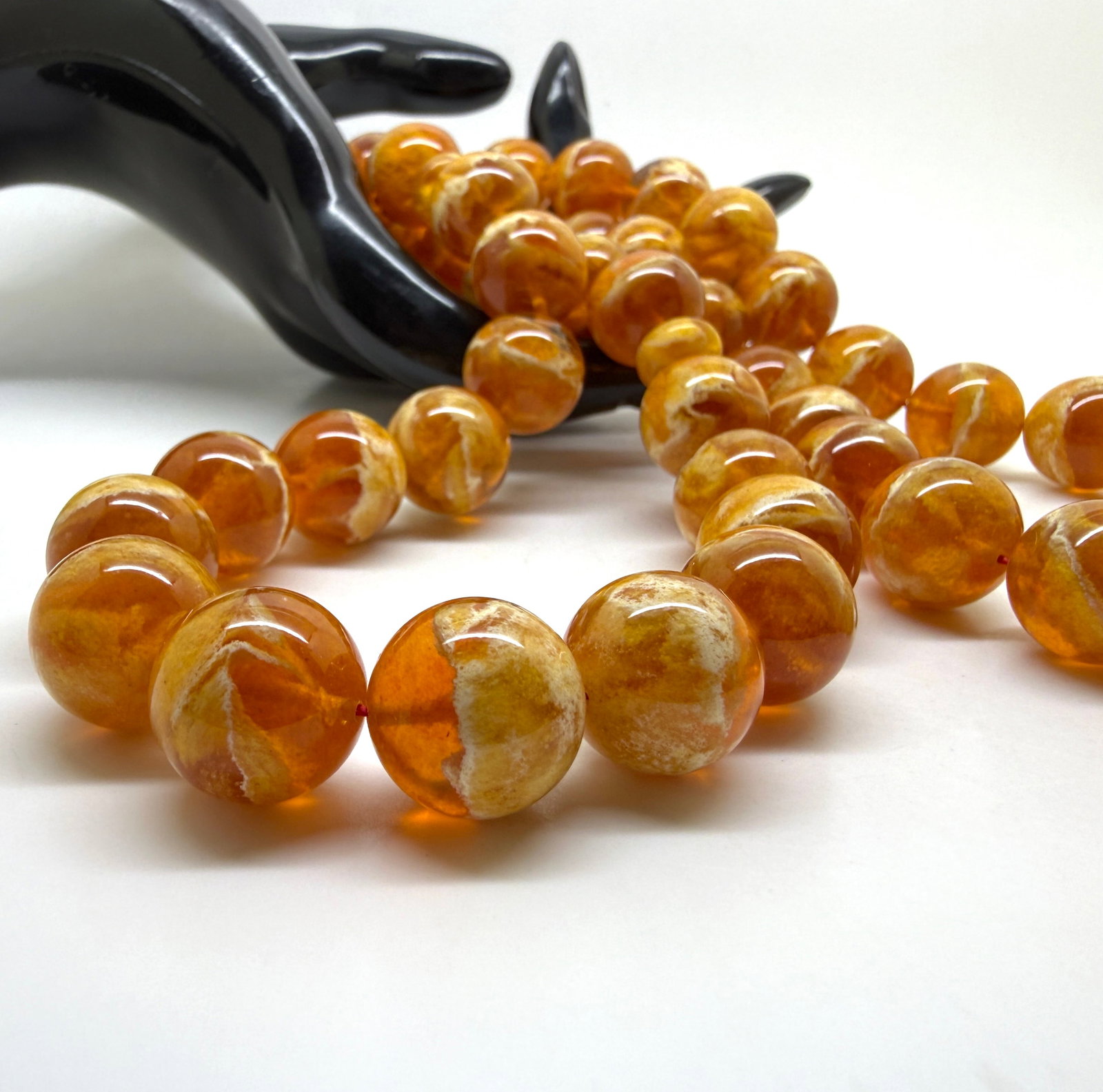 Staggering Amber Tesbih made from Round Amber beads - 5