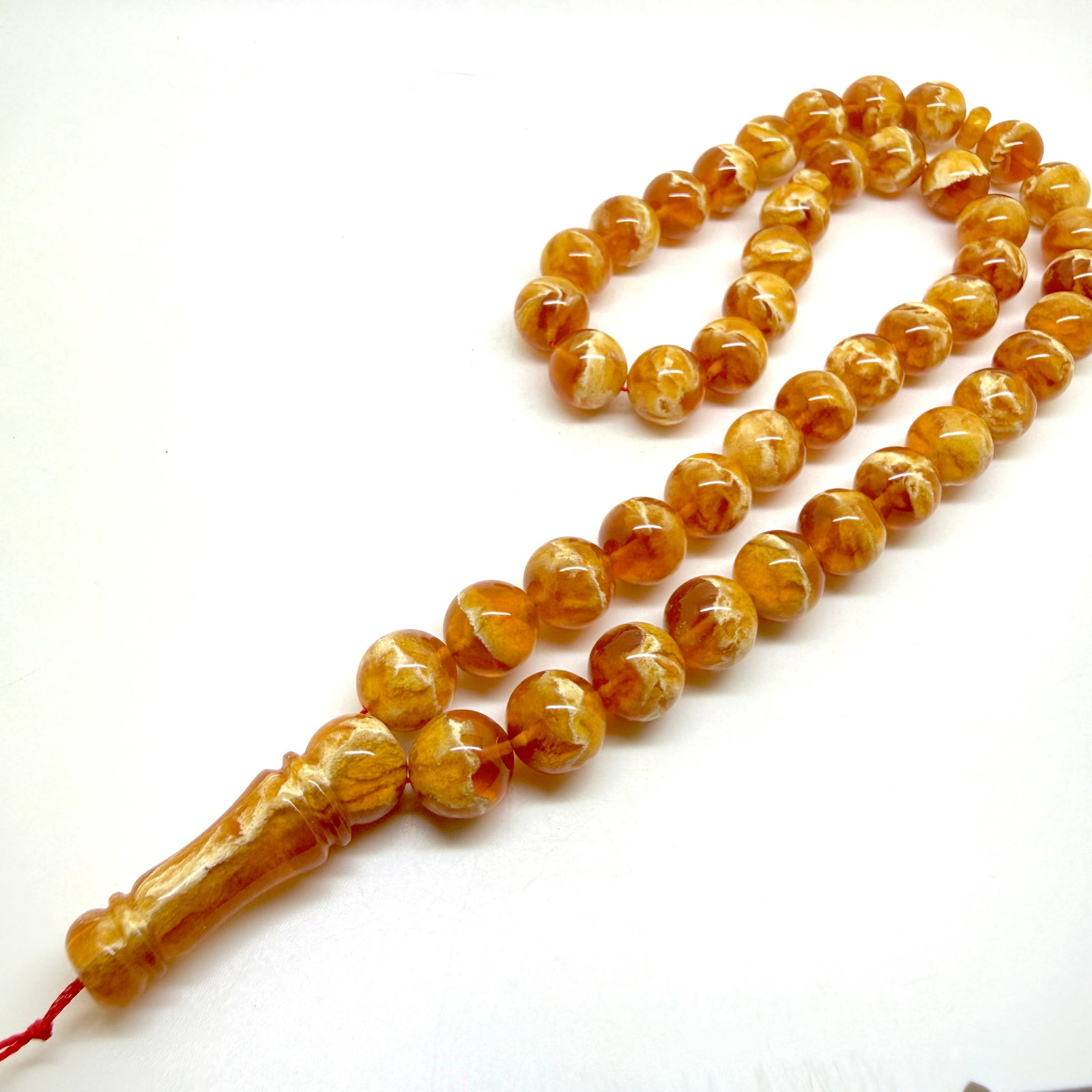 Staggering Amber Tesbih made from Round Amber beads - 8