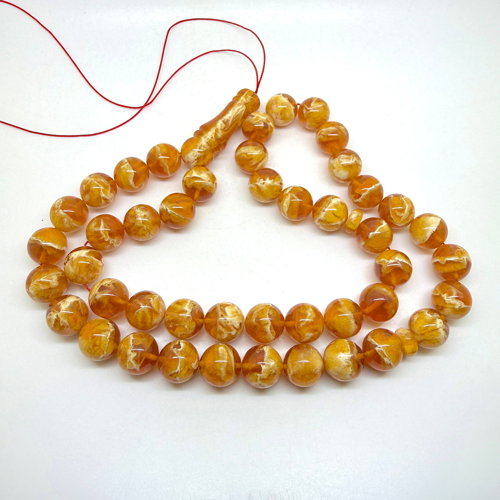 Staggering Amber Tesbih made from Round Amber beads - 9