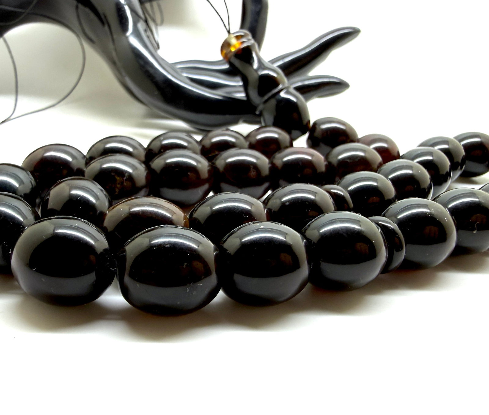 Remarkable Amber Tesbih made from Olive Amber beads - 2