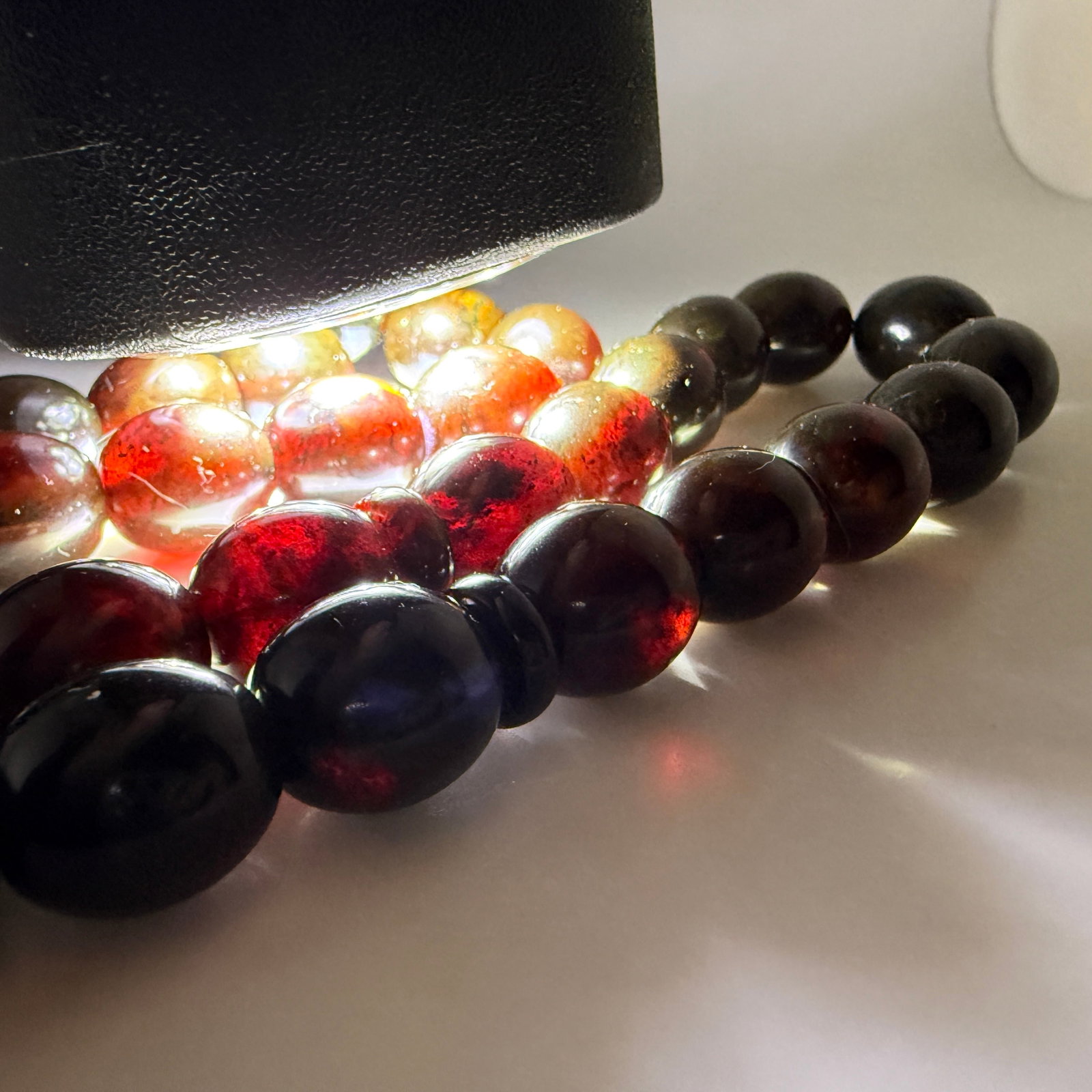 Remarkable Amber Tesbih made from Olive Amber beads - 3